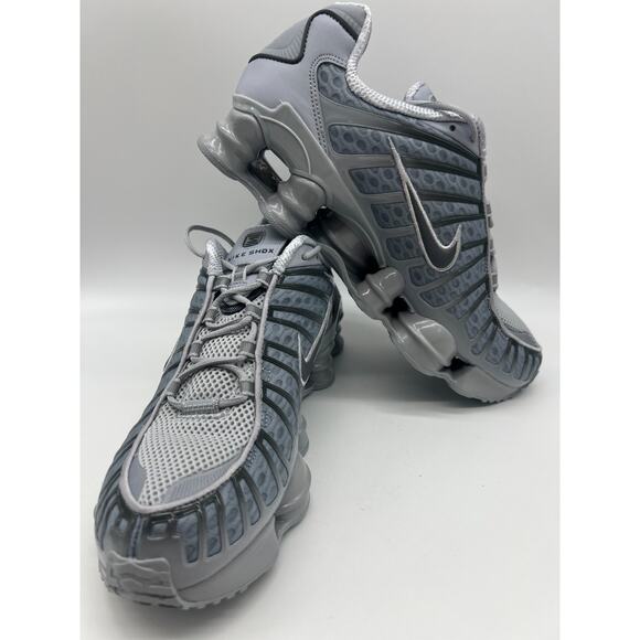 Nike Shox TL Men's Size 10 Wolf Grey Iron Grey Running Shoes AV3595-015 - Picture 5 of 16